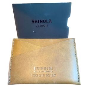NWT Shinola Genuine Leather wallet/ card case in army green